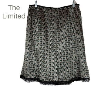 The Limited Tan Brown 100% Silk Y2K Feminine Soft Girl Skirt NWOT Size 10